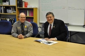 Congressman Dan Benishek visited Park Deputy Superintendent Tom Ulrich at the Sleeping Bear Dunes National Lakeshore on Jan. 11.