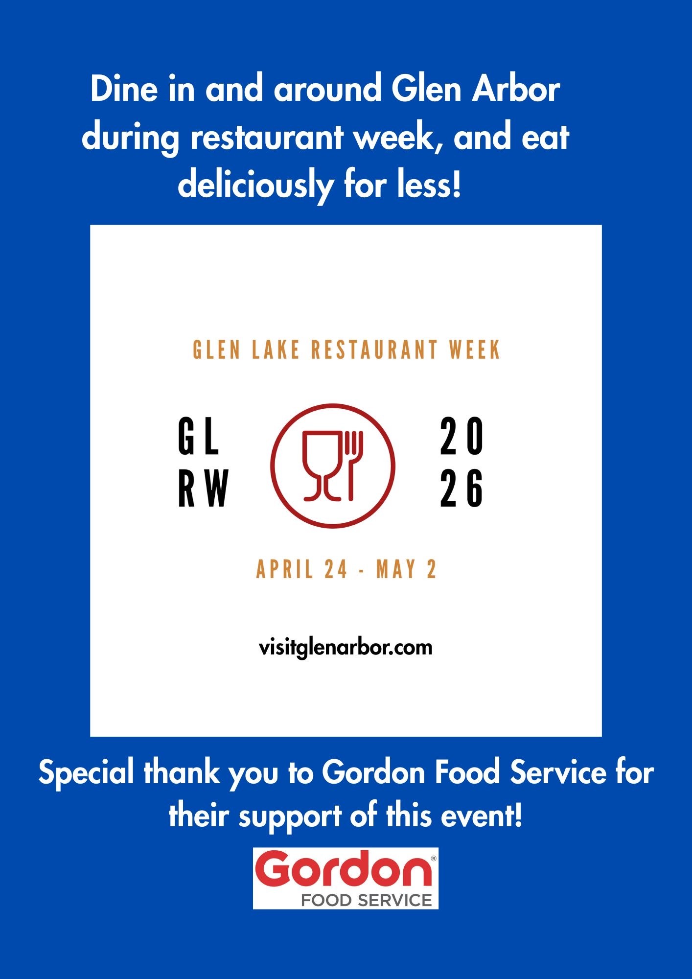 Glen Lake Chamber hosts Restaurant Week, April 24-May 2